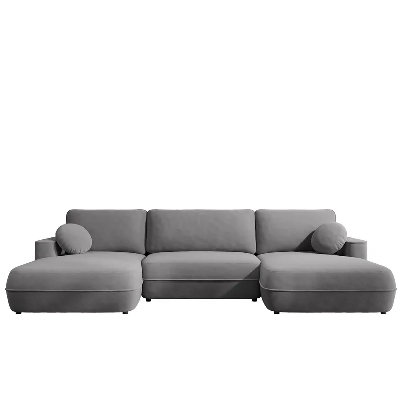 Uppland Sovesofa med dobbel sjeselong 5-seter - Grå - Møbler - Sofaer - Sovesofaer