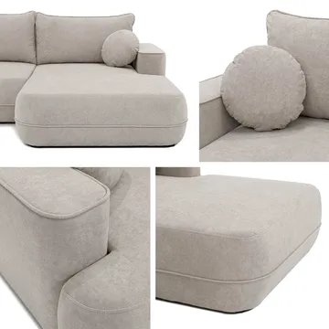 Uppland Sovesofa med sjeselong 3-seter - Beige - Møbler - Sofaer - Sovesofaer