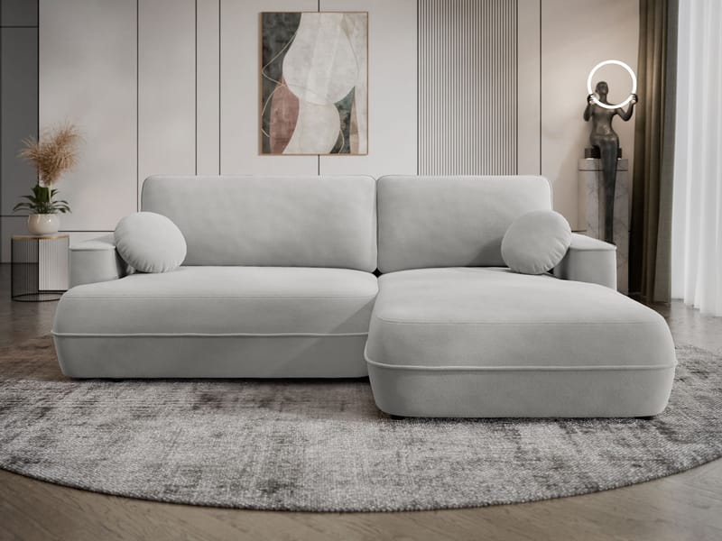 Uppland Sovesofa med sjeselong 3-seter - Grå - Møbler - Sofaer - Sovesofaer