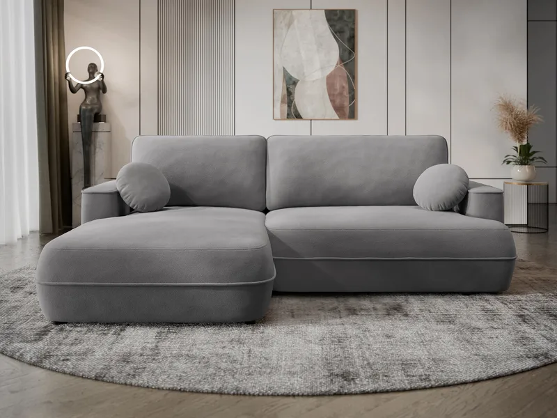 Uppland Sovesofa med sjeselong 3-seter - Grå - Møbler - Sofaer - Sovesofaer