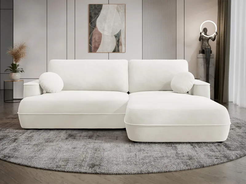 Uppland Sovesofa med sjeselong 3-seter - Hvit - Møbler - Sofaer - Sovesofaer