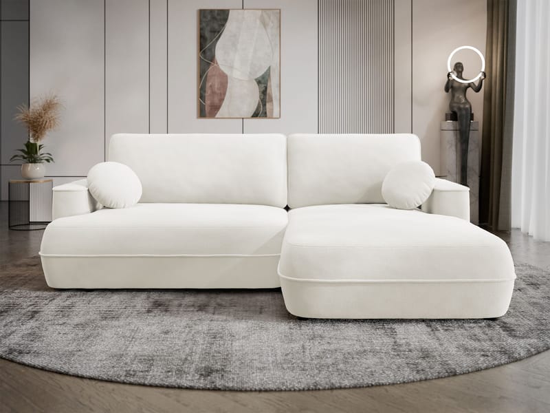 Uppland Sovesofa med sjeselong 3-seter - Hvit - Møbler - Sofaer - Sovesofaer