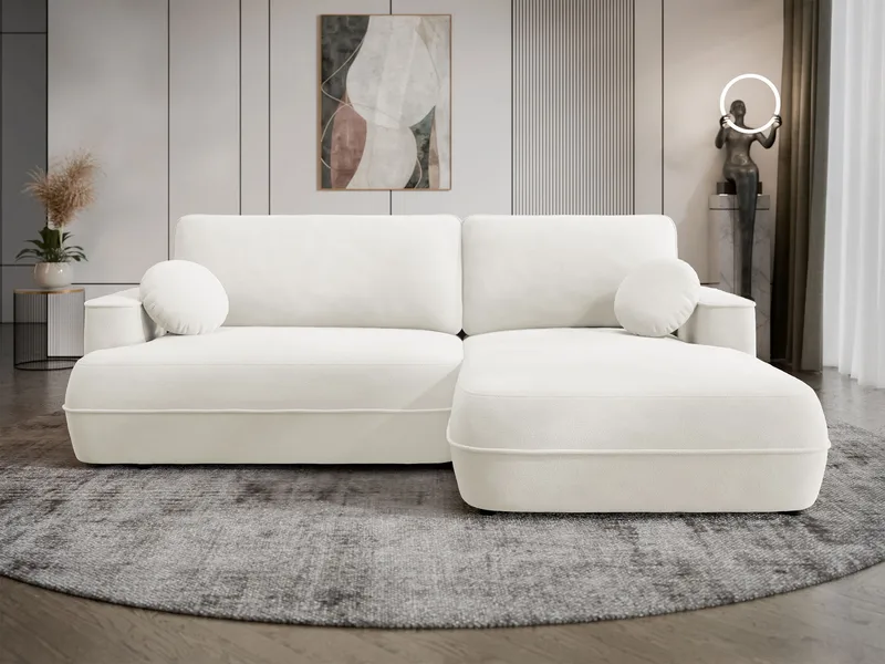 Uppland Sovesofa med sjeselong 3-seter - Hvit - Møbler - Sofaer - Sovesofaer