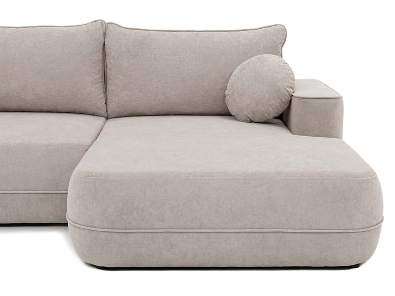 Uppland Sovesofa med sjeselong 3-seter - Lysegrå - Møbler - Sofaer - Sovesofaer