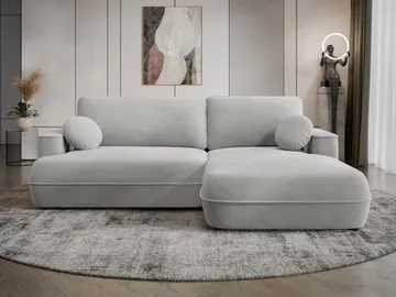 Uppland Sovesofa med sjeselong 3-seter - Lysegrå - Møbler - Sofaer - Sovesofaer