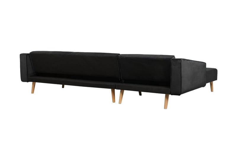 Vadso Venstre Sovesofa 100x270 cm i Fløyel - Antrasitt - Møbler - Sofaer - Sovesofaer