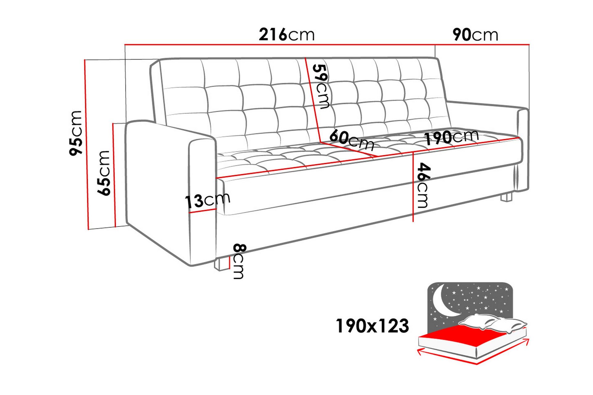 Veasna Sovesofa - Grønn - Møbler - Sofaer - Sovesofaer