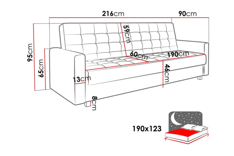 Veasna Sovesofa - Grønn - Møbler - Sofaer - Sovesofaer