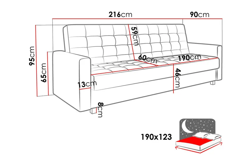 Veasna Sovesofa - Grønn - Møbler - Sofaer - Sovesofaer