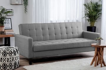 Vehkoo 3-seter Sammenleggbar Rektangulær Sovesofa i Stoff - Grå - Møbler - Sofaer - Sovesofaer
