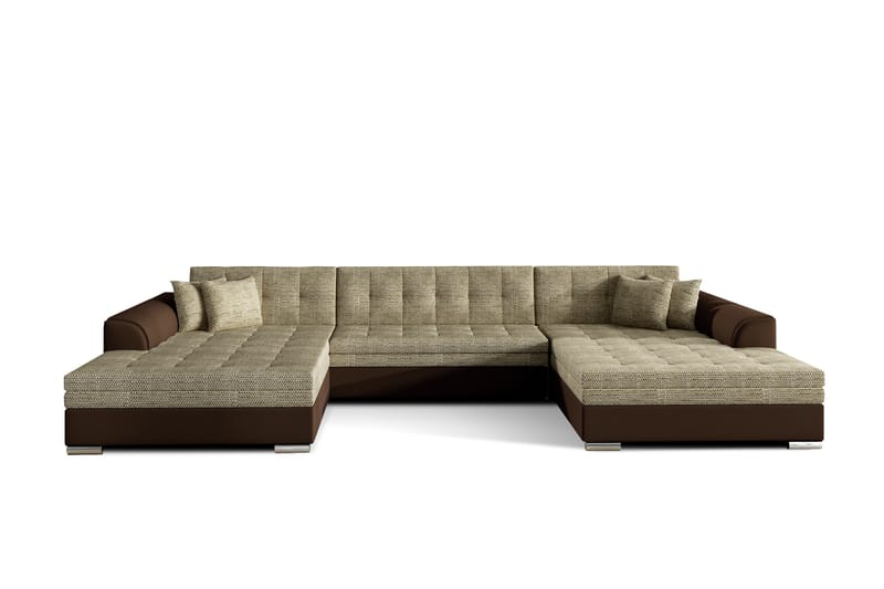 Ventolia Hjørnesovesofa - Beige/Brun - Møbler - Sofaer - Sovesofaer