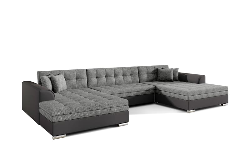Ventolia Hjørnesovesofa - Grå/Svart - Møbler - Sofaer - Sovesofaer