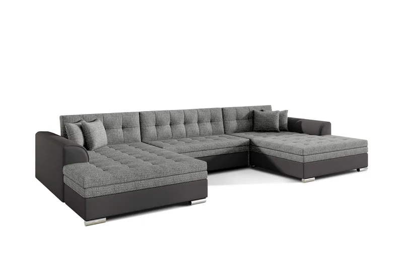 Ventolia Hjørnesovesofa - Grå/Svart - Møbler - Sofaer - Sovesofaer