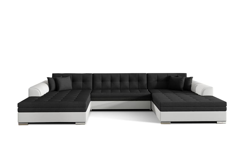 Ventolia Hjørnesovesofa - Svart/Hvit - Møbler - Sofaer - Sovesofaer