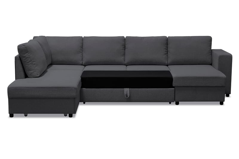 Verona U-sovesofa med Divan Høyre - Mørkegrå - Møbler - Sofaer - Sovesofaer