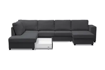 Verona U-sovesofa med Divan Høyre - Mørkegrå - Møbler - Sofaer - Sovesofaer