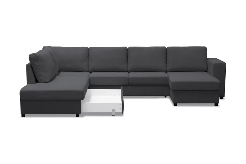 Verona U-sovesofa med Divan Høyre - Mørkegrå - Møbler - Sofaer - Sovesofaer