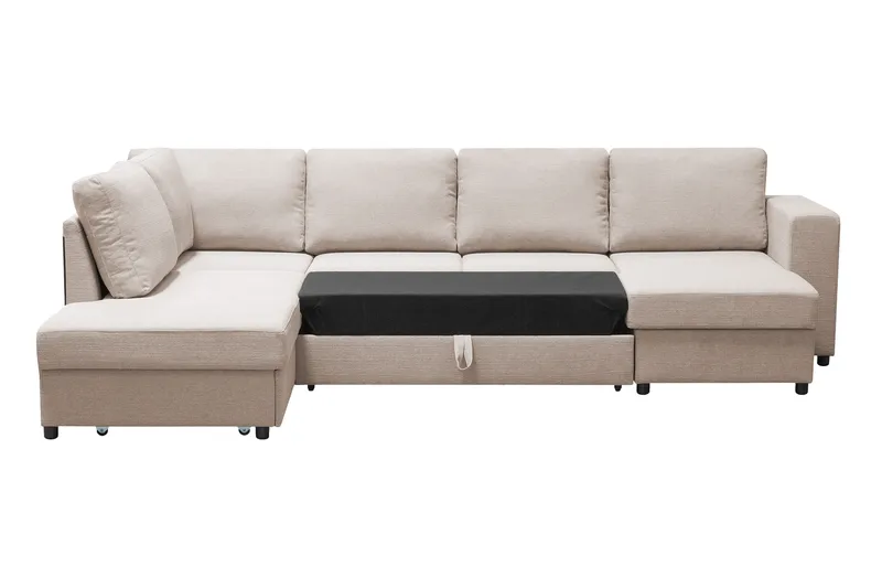 Verona U-Sovesofa Venstre - Beige - Møbler - Sofaer - Sovesofaer