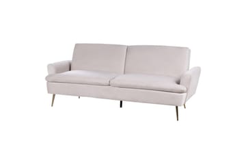 Vettre 3-seter Rektangulær Sovesofa 110x180 cm i Fløyel - Beige - Møbler - Sofaer - Sovesofaer