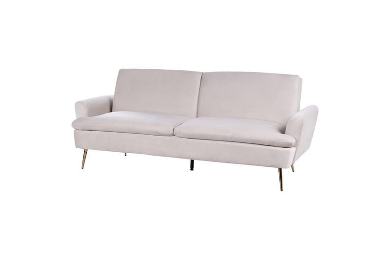 Vettre 3-seter Rektangulær Sovesofa 110x180 cm i Fløyel - Beige - Møbler - Sofaer - Sovesofaer