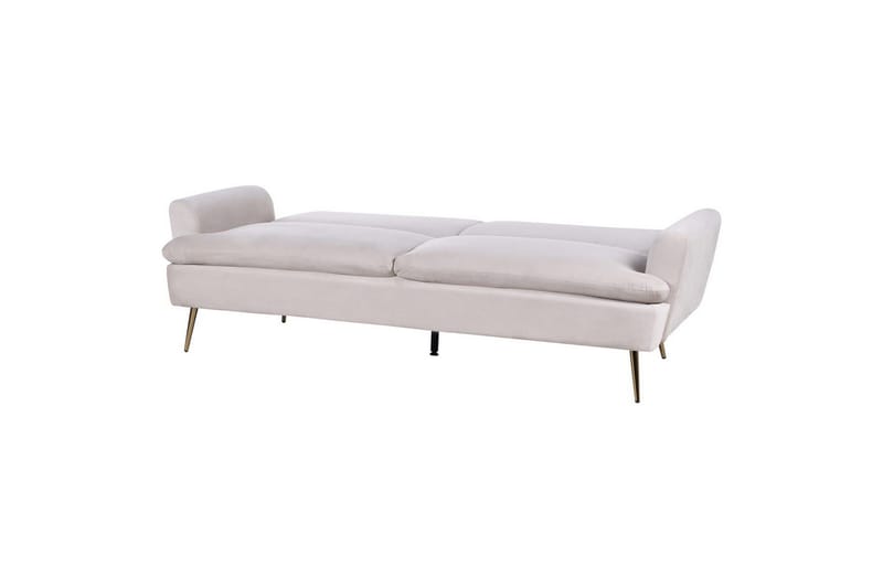 Vettre 3-seter Rektangulær Sovesofa 110x180 cm i Fløyel - Beige - Møbler - Sofaer - Sovesofaer