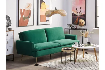 Vettre 3-seters Sovesofa - Fløyel/Mørkegrønn - Møbler - Sofaer - Sovesofaer