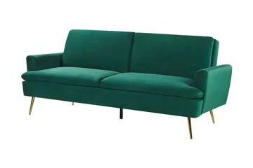 Vettre 3-seters Sovesofa - Fløyel/Mørkegrønn - Møbler - Sofaer - Sovesofaer