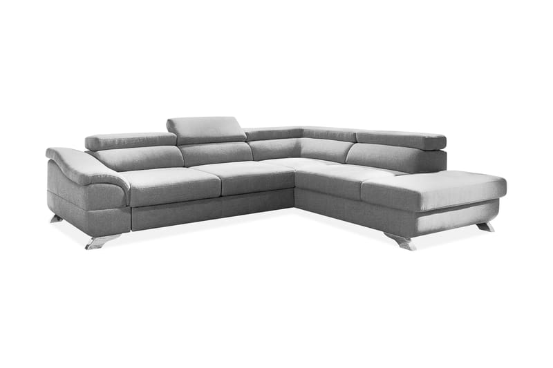 View Sovesofa 3-seter med Sjeselong Høyre - Mørkegrå - Møbler - Sofaer - Sovesofaer