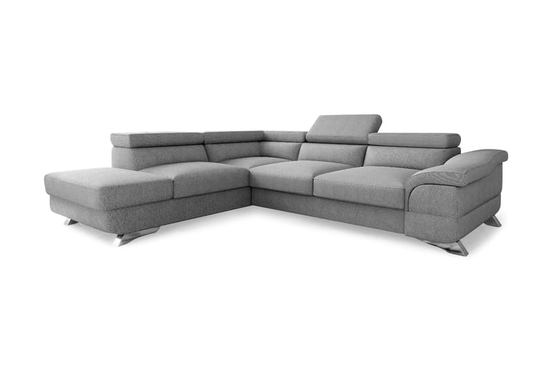 View Sovesofa 3-seter med Sjeselong Venstre - Lysegrå - Møbler - Sofaer - Sovesofaer