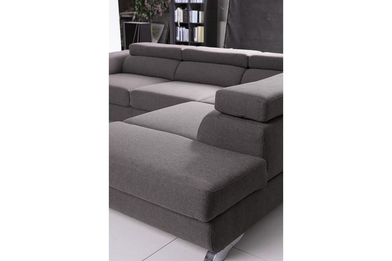 View Sovesofa 3-seter med Sjeselong Venstre - Lysegrå - Møbler - Sofaer - Sovesofaer