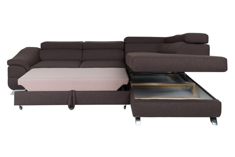 View Sovesofa 3-seter med Sjeselong Venstre - Lysegrå - Møbler - Sofaer - Sovesofaer