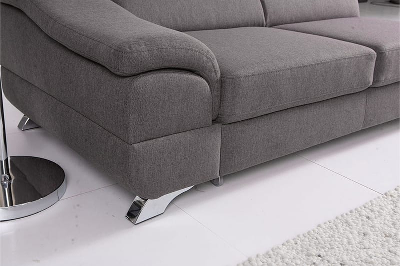 View Sovesofa 3-seter med Sjeselong Venstre - Lysegrå - Møbler - Sofaer - Sovesofaer