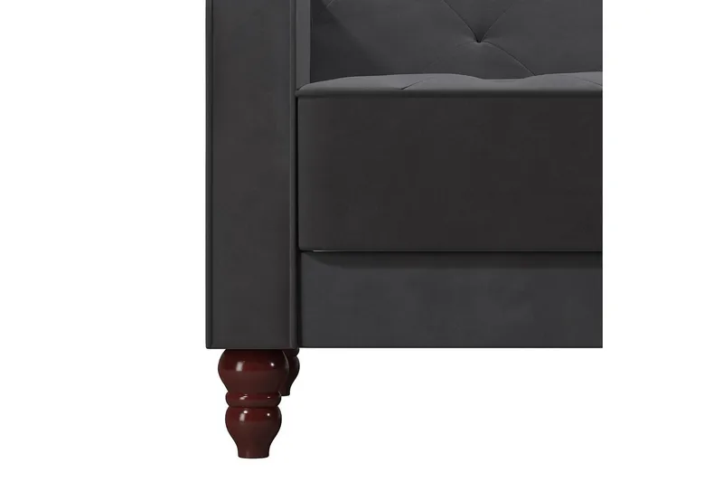 Vintage Tufted 2-seters Sovesofa Grå - Novogratz - Møbler - Sofaer - Sovesofaer