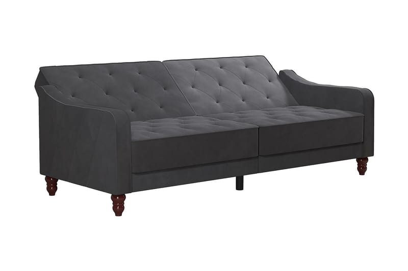Vintage Tufted 2-seters Sovesofa Grå - Novogratz - Møbler - Sofaer - Sovesofaer