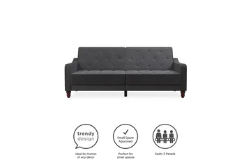 Vintage Tufted 2-seters Sovesofa Grå - Novogratz - Møbler - Sofaer - Sovesofaer