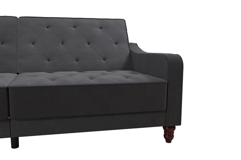 Vintage Tufted 2-seters Sovesofa Grå - Novogratz - Møbler - Sofaer - Sovesofaer
