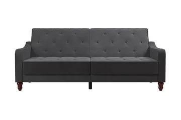 Vintage Tufted 2-seters Sovesofa Grå - Novogratz - Møbler - Sofaer - Sovesofaer