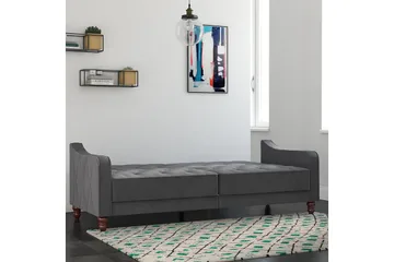 Vintage Tufted 2-seters Sovesofa Grå - Novogratz - Møbler - Sofaer - Sovesofaer