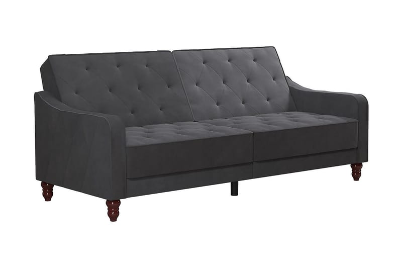 Vintage Tufted 2-seters Sovesofa Grå - Novogratz - Møbler - Sofaer - Sovesofaer