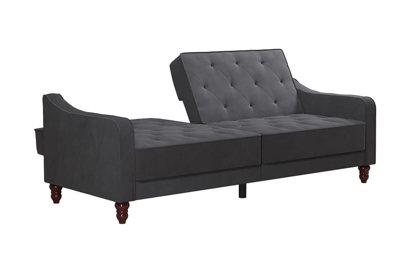 Vintage Tufted 2-seters Sovesofa Grå - Novogratz - Møbler - Sofaer - Sovesofaer