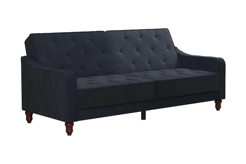 Vintage Tufted 2-seters Sovesofa Marineblå - Novogratz - Møbler - Sofaer - Sovesofaer