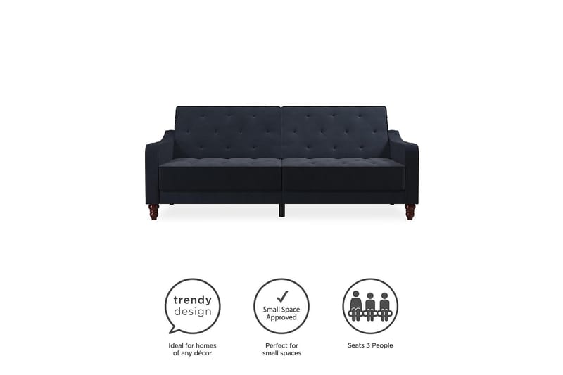 Vintage Tufted 2-seters Sovesofa Marineblå - Novogratz - Møbler - Sofaer - Sovesofaer