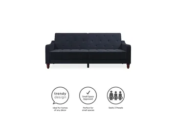 Vintage Tufted 2-seters Sovesofa Marineblå - Novogratz - Møbler - Sofaer - Sovesofaer