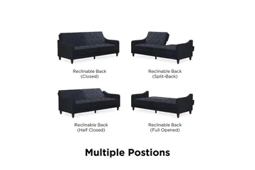 Vintage Tufted 2-seters Sovesofa Marineblå - Novogratz - Møbler - Sofaer - Sovesofaer