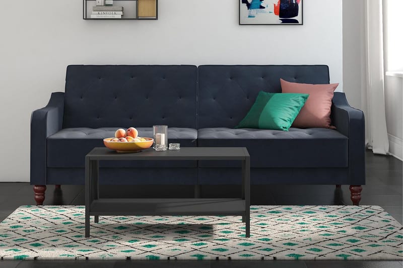 Vintage Tufted 2-seters Sovesofa Marineblå - Novogratz - Møbler - Sofaer - Sovesofaer