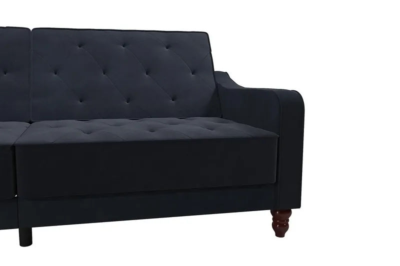 Vintage Tufted 2-seters Sovesofa Marineblå - Novogratz - Møbler - Sofaer - Sovesofaer