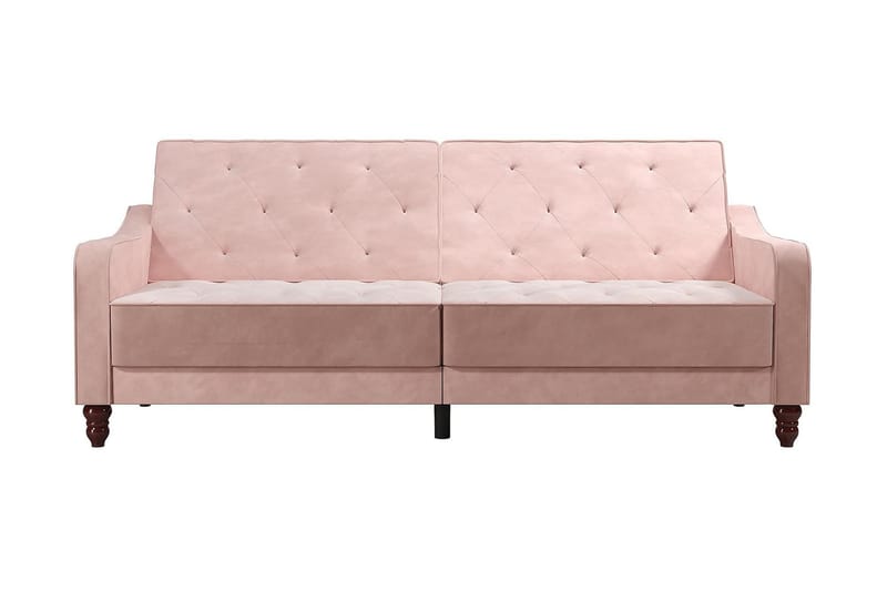 Vintage Tufted 2-seters Sovesofa Rosa - Novogratz - Møbler - Sofaer - Sovesofaer