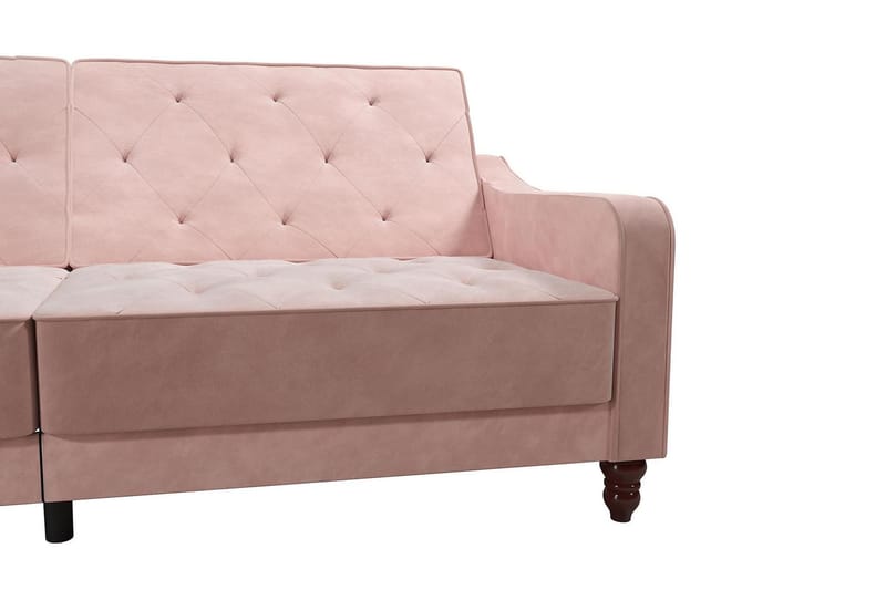 Vintage Tufted 2-seters Sovesofa Rosa - Novogratz - Møbler - Sofaer - Sovesofaer