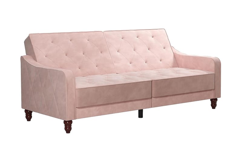Vintage Tufted 2-seters Sovesofa Rosa - Novogratz - Møbler - Sofaer - Sovesofaer