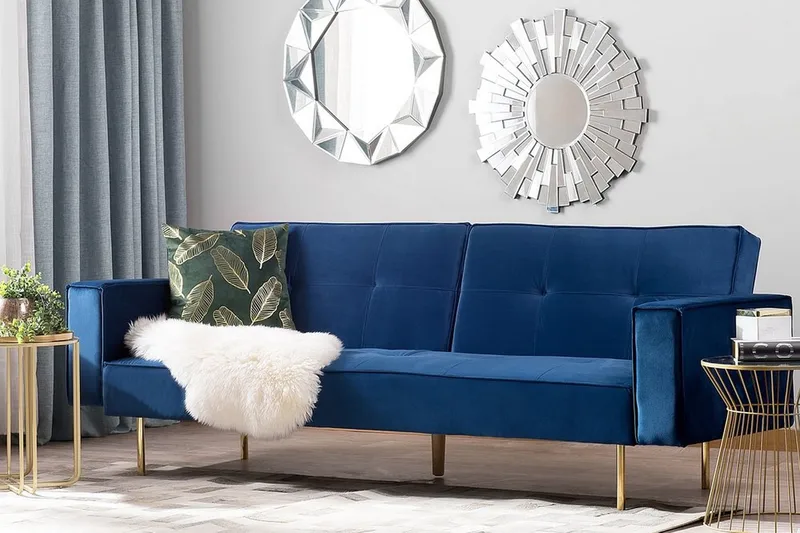 Visnes Sovesofa 218 cm - Blå - Møbler - Sofaer - Sovesofaer